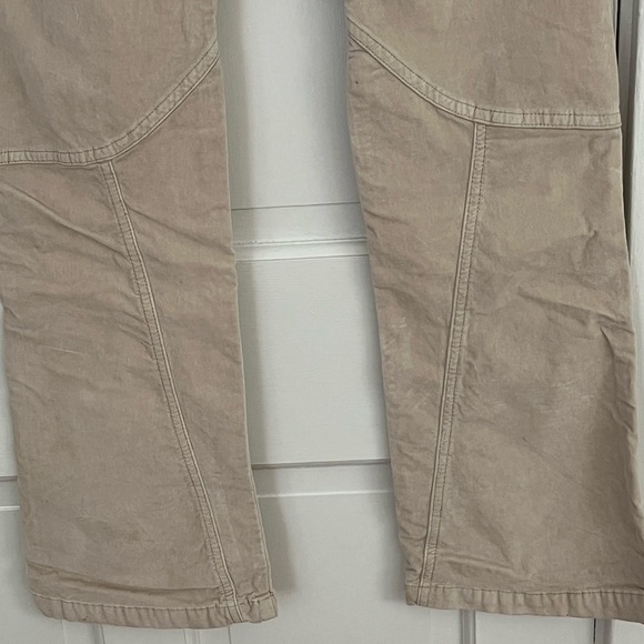 Free People Hit Back Slim Flare Pants Size 0 Button Fly Stretch Cords Velvet - Picture 9 of 15
